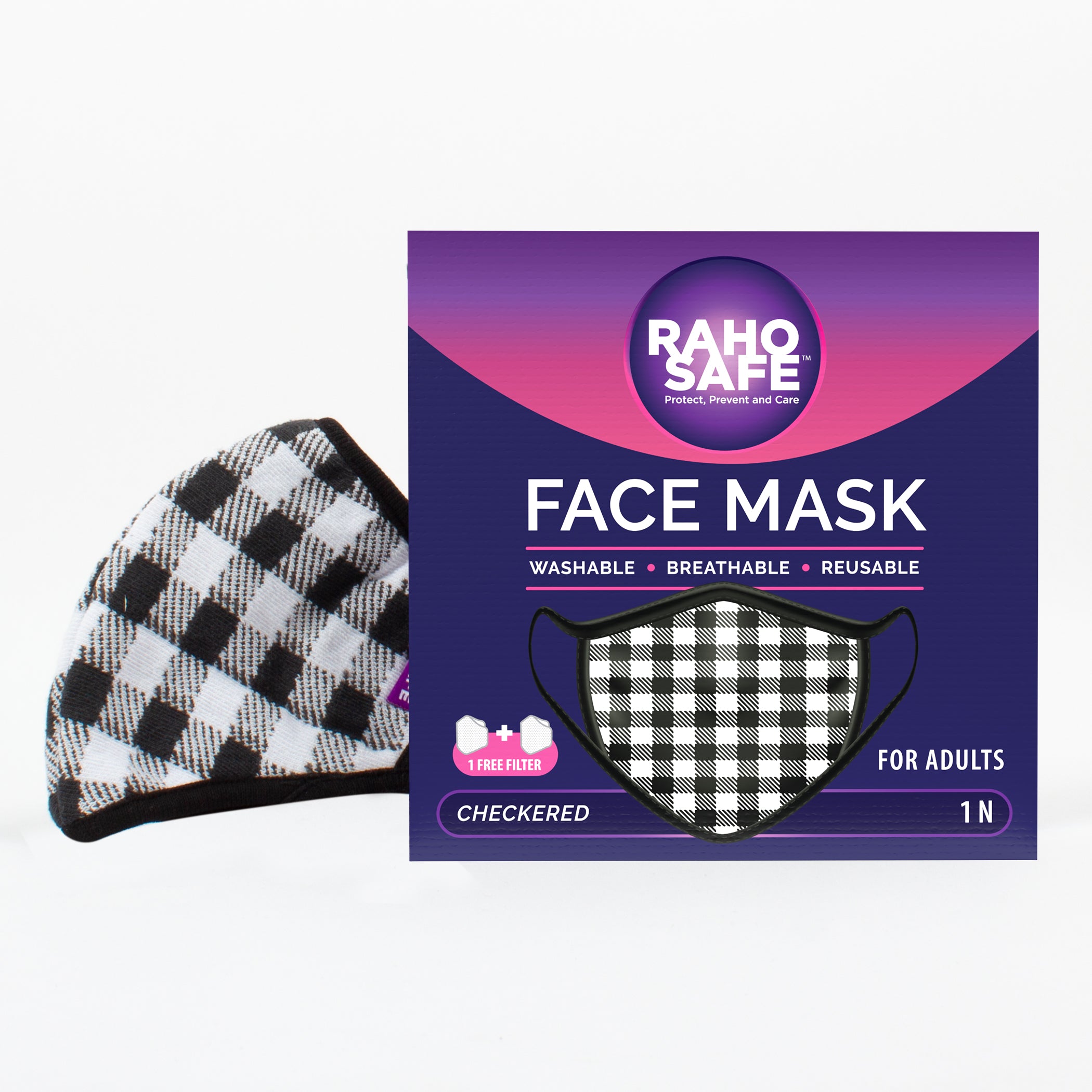 Checkered Face Mask for Adults